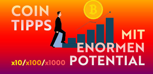 5 Kryptowährungen mit Potential - Wachstum x10 / x100